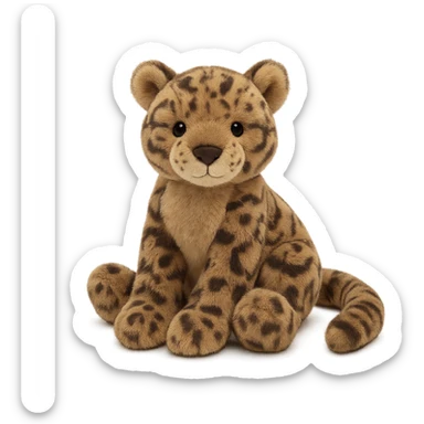 jellycat stuffed plush clouded leopard sticker