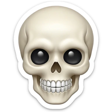 a skull emoji winking sticker