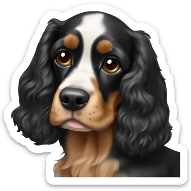 black and tan cocker spaniel sticker