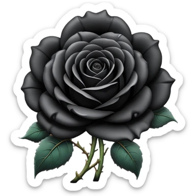 Black rose sticker