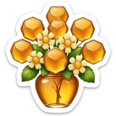 Bouquet made out of honey  sticker