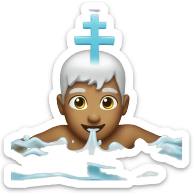 Baptism in water man sticker