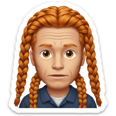thick very hardginger braids man old sticker