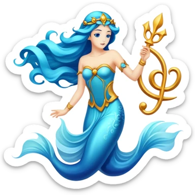 The zodiac symbol Aquarius. sticker