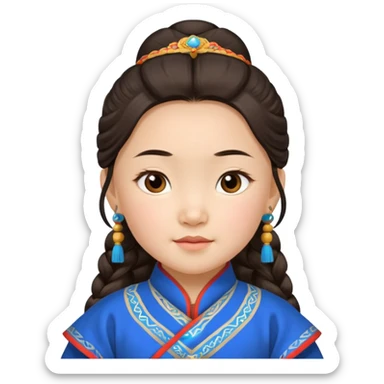 5 years old girl in Mongolia sticker