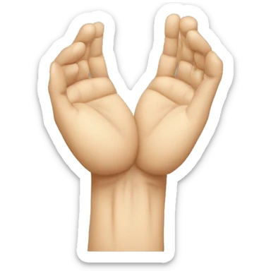 Human body with folded handed  sticker