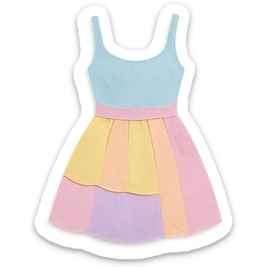 pastel-colored sundress sticker