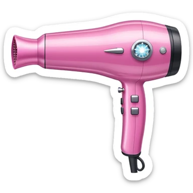 pink elegant blow dryer with diamonds sticker