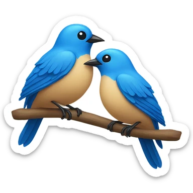 2 Blue Bird  sticker