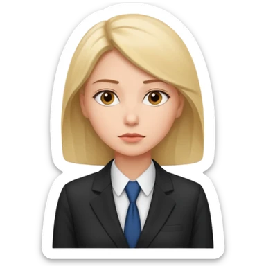 the woman in suits thinks about several people sticker