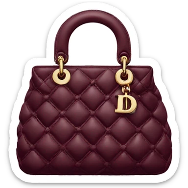 Burgundy bag Dior sticker