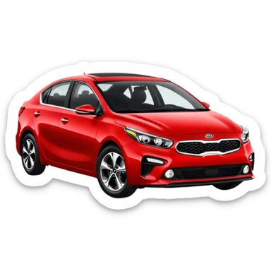 Red Kia forte 2019 sticker