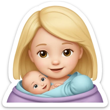 little newborn baby girl sticker