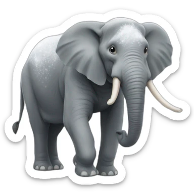 La reine des neige chevauchant un éléphant sticker