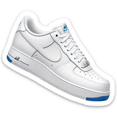 White Nike Air Force 1 sneaker with clean design and Nike swoosh sticker