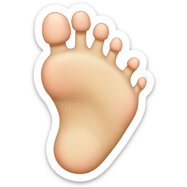 A child’s foot with six toes.” sticker
