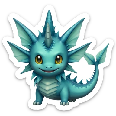 Deep-Dark-Swamp-Seafoam-Green Murky Gloomy Dull Swampy Muddy Vaporeon-Swamp-Monster sticker