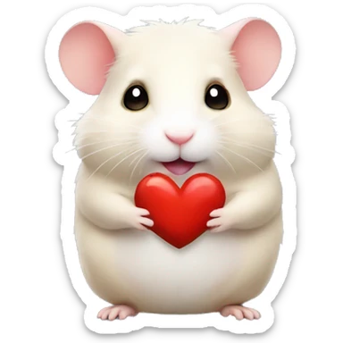 Hamster with heart sticker
