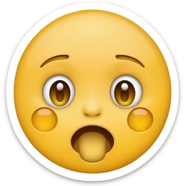 Yellow emoji doing choking emote sticker