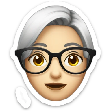 Anti social girl with glasses at a party sticker