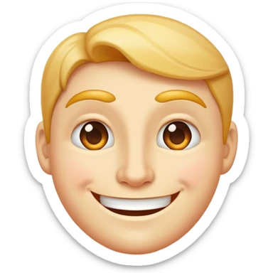 A smirking face ￼ sticker