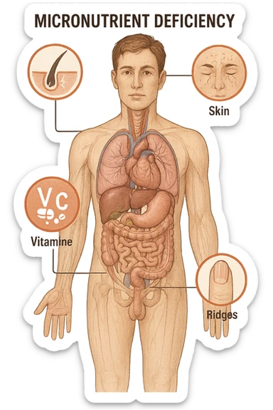 corpo umano in carenza di micronutrienti in italiano sticker