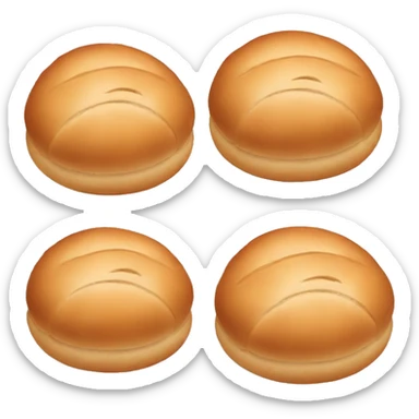 six bread buns sticker