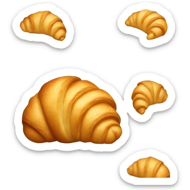 Woman body with croissant head sticker