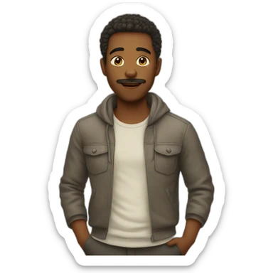 homme bisous sticker