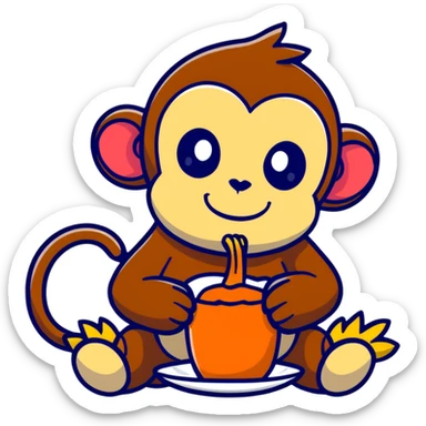 Monkey eat takis sticker