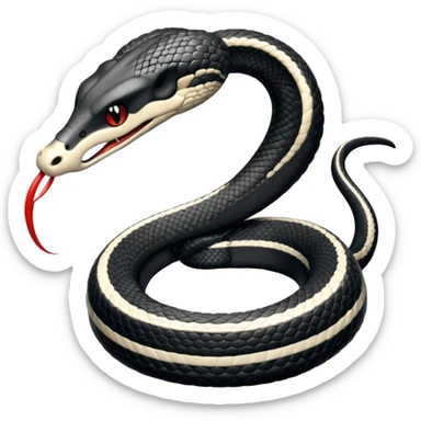 Faça o ouroboros a cobra comendo seu próprio rabo em preto e branco, o rabo da cobra tem q estar dentro de sua própria boca, faça idêntico as imagens  sticker