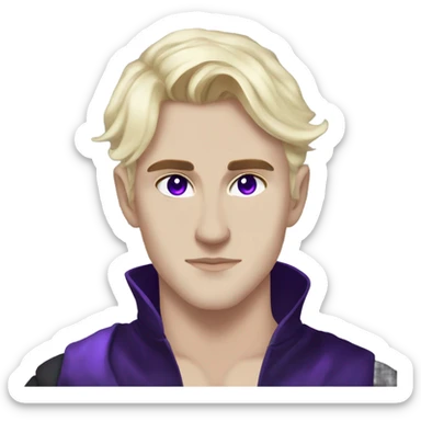 Rhysand from ACOTAR, faerie, pointed ears, purple eyes  sticker