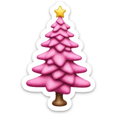Pink Christmas tree  sticker