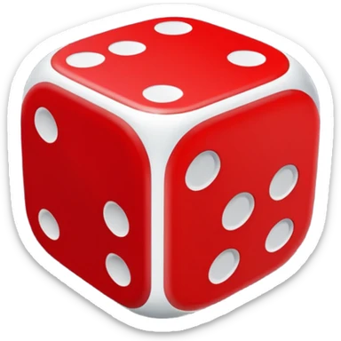 dice nero e rosso sticker