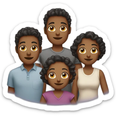Family six members sticker