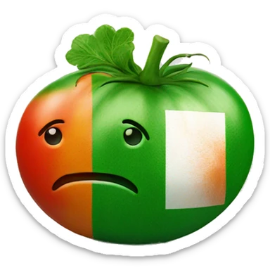 irish flag with tomato o sticker