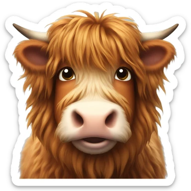 highland cow sticker