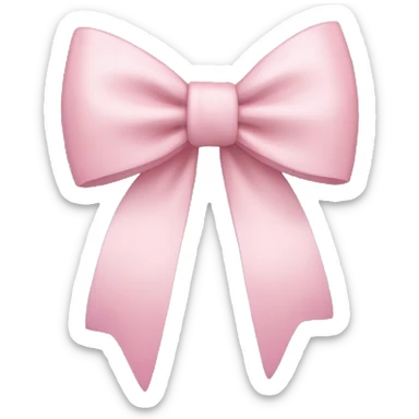 Light pink bow sticker