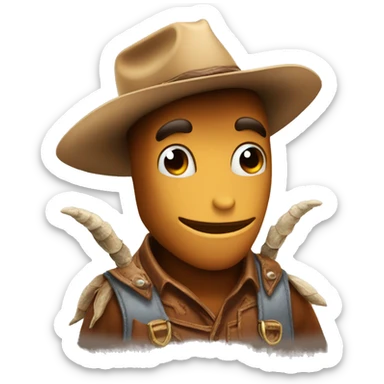 Roach in cowboy hat sticker