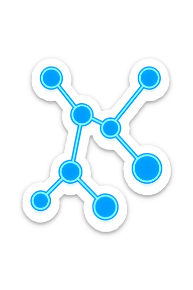 MOLECOLA CHIMICA BLU ELETTRICO sticker