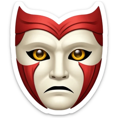 Theatre mask tragedy sticker