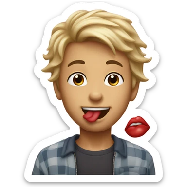 Boyfriend blowing a kiss sticker