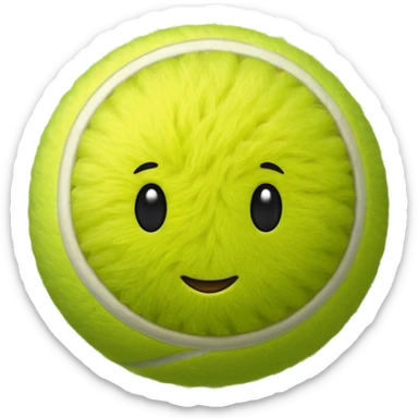 balle de TENNIS et pas de golfe rose sans visage sticker