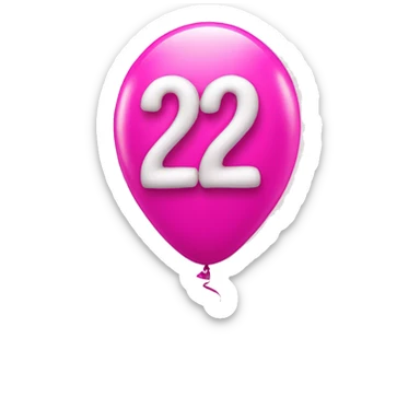 Pink balloons that spell 2025 sticker
