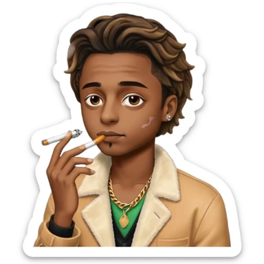 Playboy carti smoking a cigarette sticker