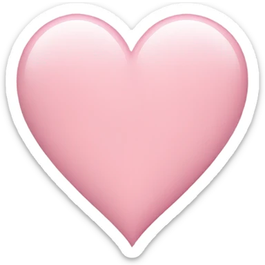 light pink heart sticker