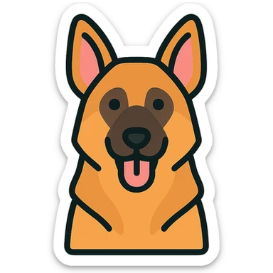 German shepherd dog sticker