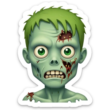 zombie with cartoonish expression sticker
