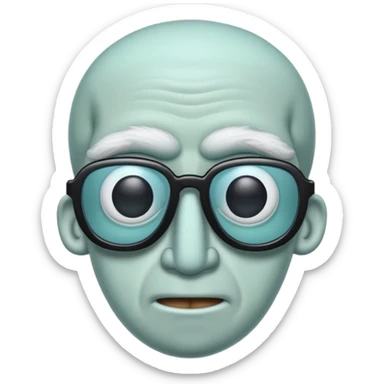 Squidward with shades on sticker