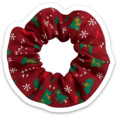 Christmas scrunchie remove background sticker